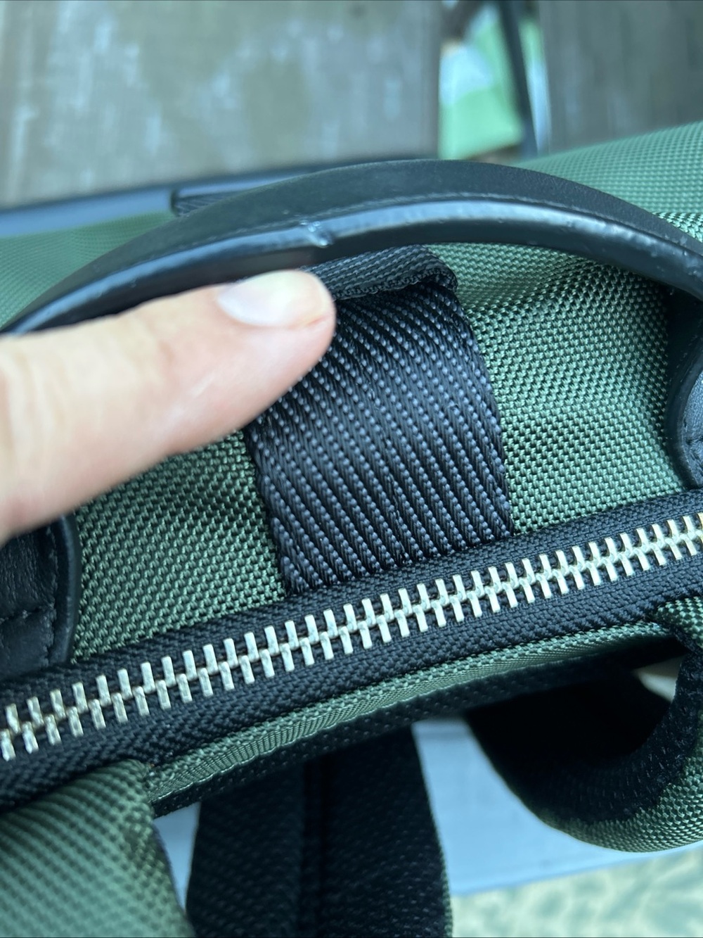 Tumi Alpha Bravo Luke Roll-Top Backpack Olive Green Ballistic Nylon Carry On Bag - Picture 14 of 14